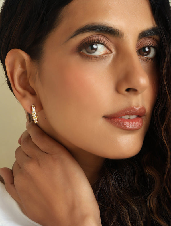 Half Rectangular Hoop Earrings