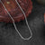 Slim Rectangular Link Men’s Silver Chain