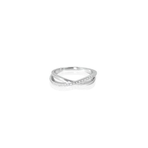 925 SILVER CROSSOVER RING