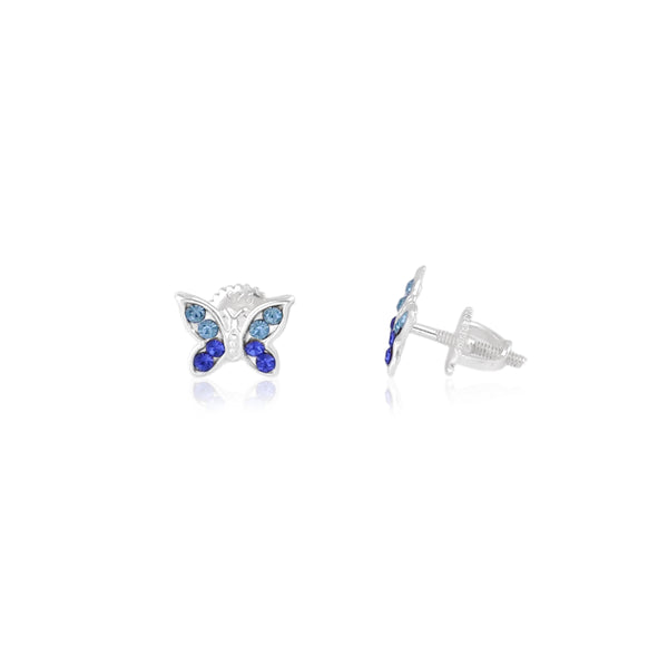 Azure Butterfly Stud Earrings