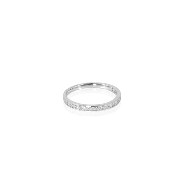925 SILVER CHANNEL SET BAND RING