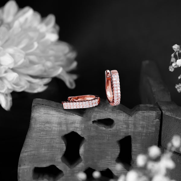 Rosé Lumière Diamond Hoops