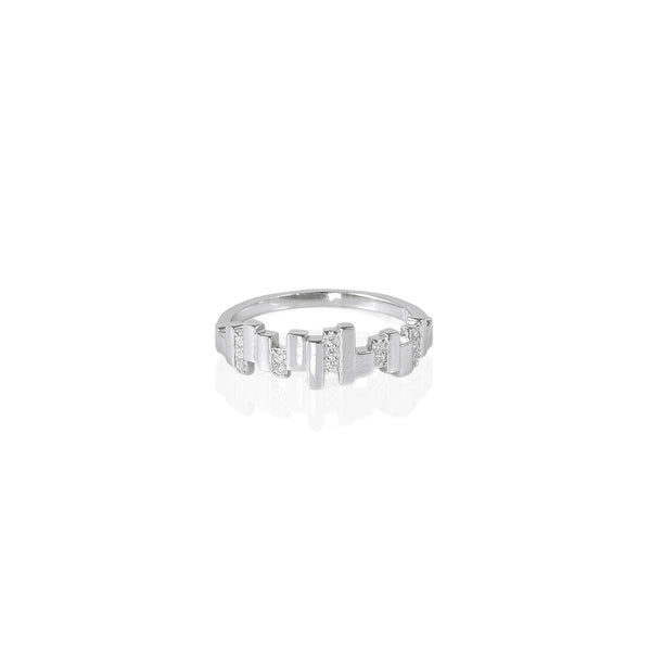 925 SILVER ABSTRACT BAR RING