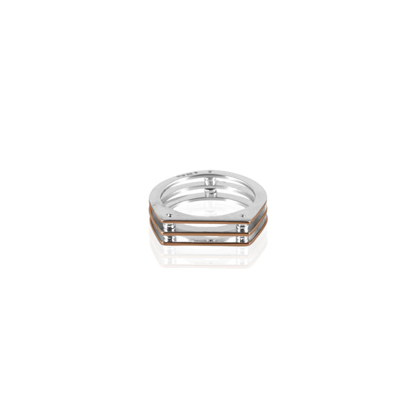 HexaEdge Dual-Tone Designer Ring
