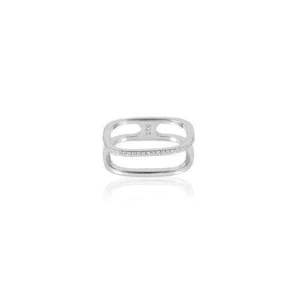 925 SILVER DOUBLE BAND RING