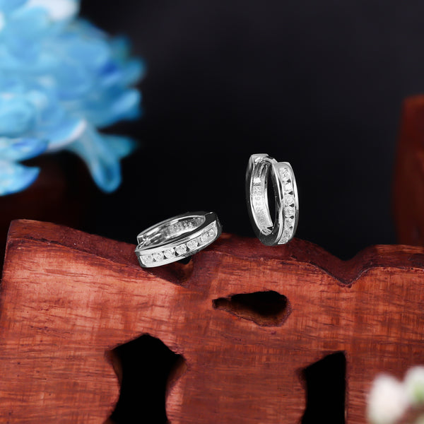 Eterna Rose Gold Diamond Hoops