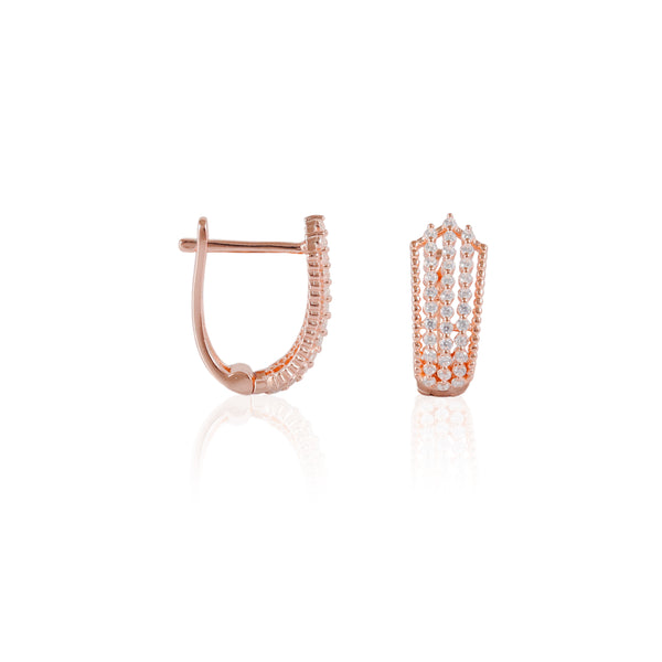 Rosé Cascade Diamond Huggies