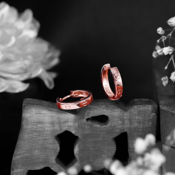 Rosé/Silver Icon Screw Huggies