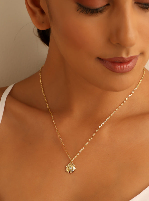 Small SunShine Nazar Necklace