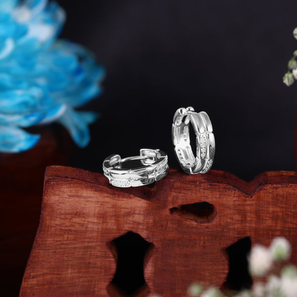 Linea Link Diamond Huggies