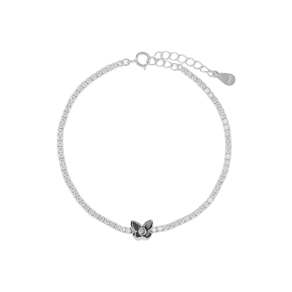 925 SILVER TENNIS BUTTERFLY BRACELET
