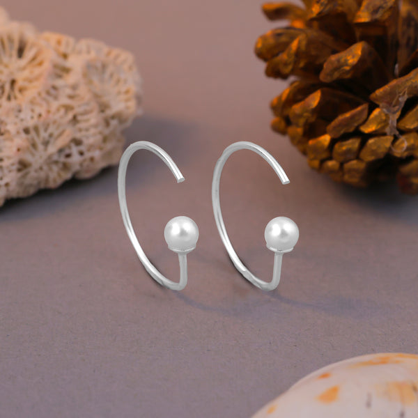 Orb Curve Hoop Earrings