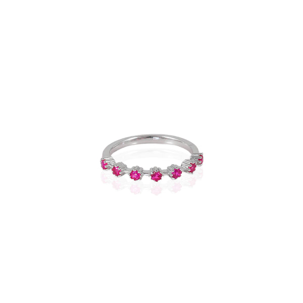 925 SILVER PINK STONE RING