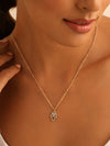 Solitaire Hamsa Necklace