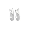 Sleek Sparkle Silver Earrings