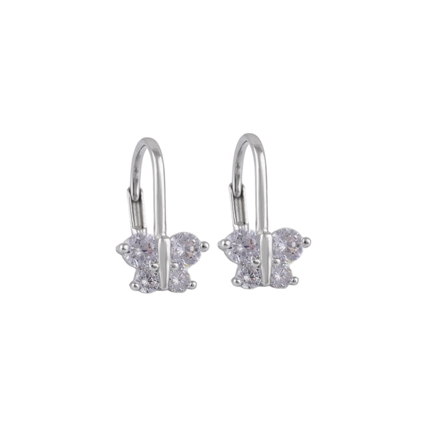 BUTTERFLY BRILLIANCE SILVER EARRINGS