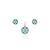 925 SILVER EMERALD ENCLAVE PENDAL SET