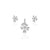 925 SILVER SNOW FLAKE PENDAL SET