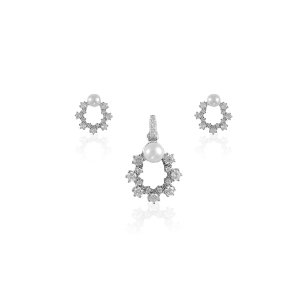 925 SILVER PEARL PENDAL SET