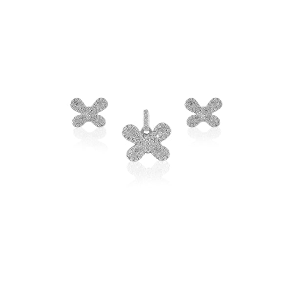 925 SILVER BUTTERFLY PENDAL SET