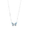 BLUE BUTTERFLY CHARM NECKLACE