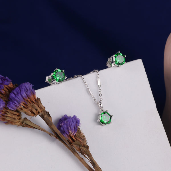 925 SILVER HEXA PENDAL SET