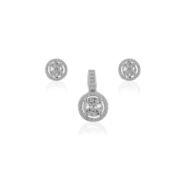 925 SILVER ROUND PENDAL SET