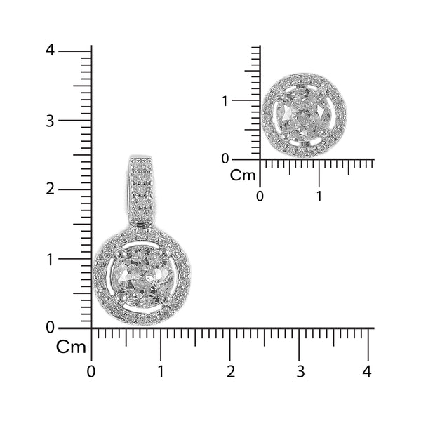 925 SILVER ROUND PENDAL SET