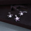 ROYAL PURPLE BLOOM PEARL PENDANT & EARRING SET