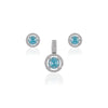 925 SILVER ROUND PENDAL SET