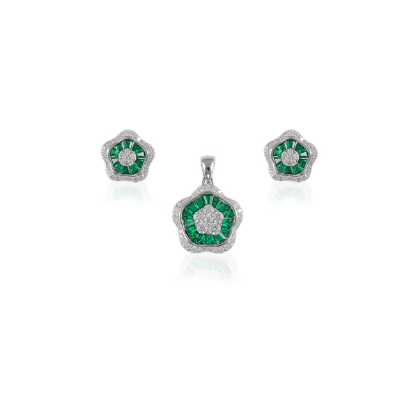 925 SILVER FLORAL PENDAL SET