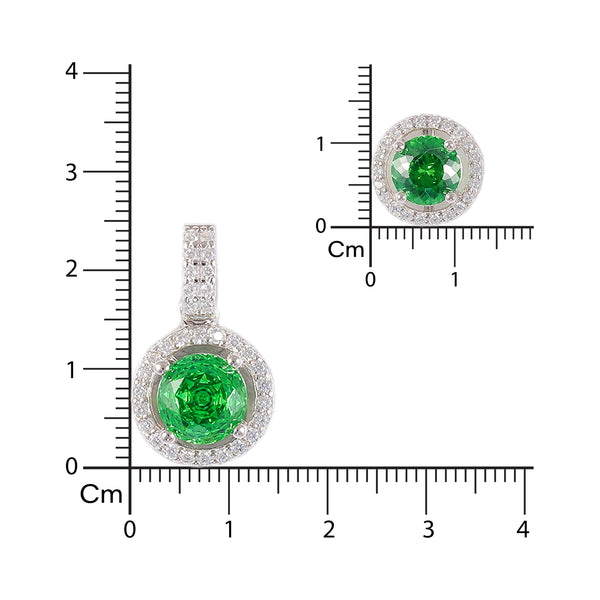 925 SILVER ROUND PENDAL SET