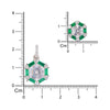 925 SILVER EMERALD ENCLAVE PENDAL SET