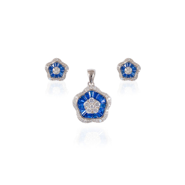 925 SILVER FLORAL PENDAL SET