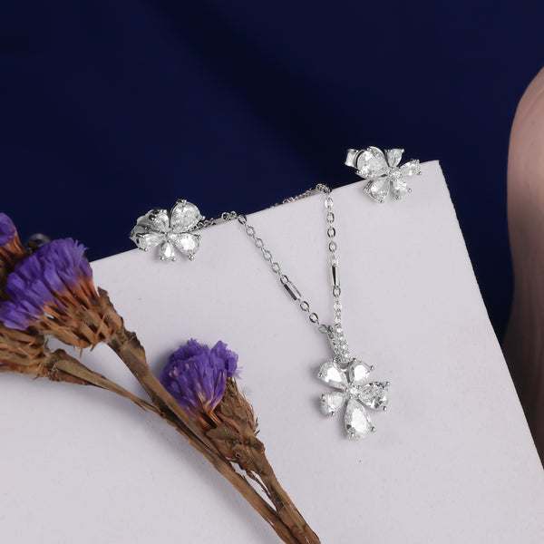 925 SILVER SNOW FLAKE PENDAL SET