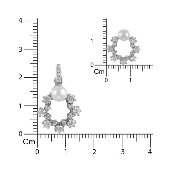 925 SILVER PEARL PENDAL SET