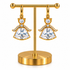 Graceful Bell-Cut Moissanite Drop Earrings