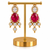 Ruby Radiance Moissanite Chandelier Earrings