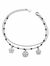 Floral Charm Double-Layer 92.5 Silver Bracelet