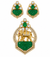 Royal Elephant Moissanite Pendant & Earring Set in 92.5 Silver