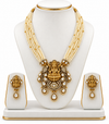 Divine Goddess Lakshmi Moissanite Pendant Set in 92.5 Silver