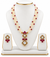 Ruby Red Moissanite Pearl Pendant Set in 92.5 Silver