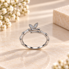 Leaf Motif Moissanite Bow Ring