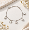 Mother of Pearl Clover Charm Bracelet