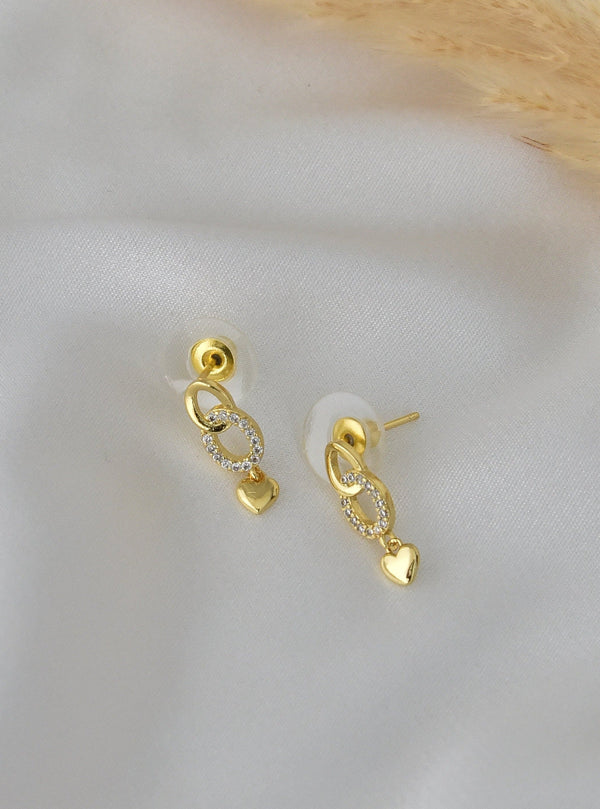 Charming Heart Drop Earrings
