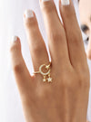 Klissaa Star & Moon Charms Ring