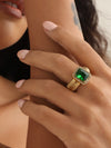 Square Emerald Ring