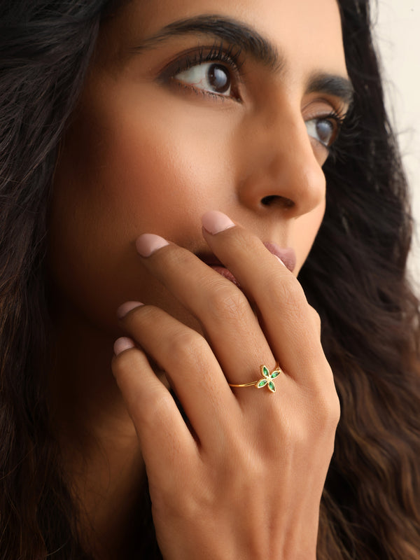 Green Clover Ring