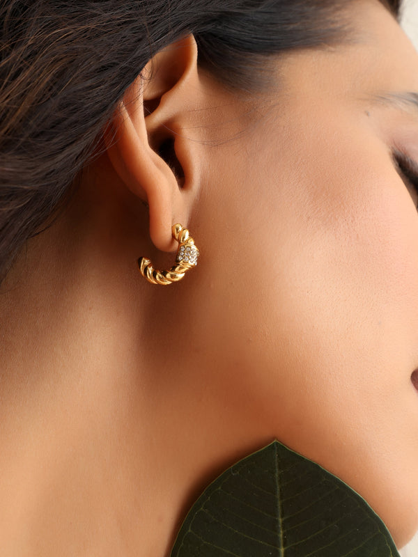 Hand-Made Rhinestone Hoops