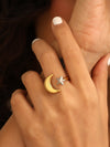 Star & Moon Ring